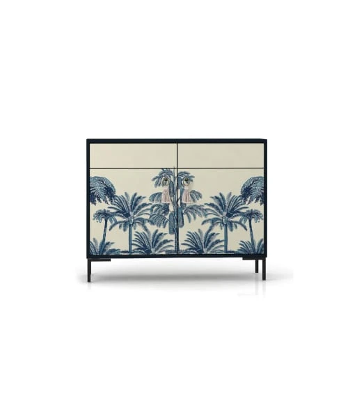 RNT By Really Nice Things Buffet En Pin Massif 2 Portes Et 2 Tiroirs Imprimé Tropical 1 RNT By Really Nice Things Buffet En Pin Massif 2 Portes Et 2 Tiroirs Imprimé Tropical