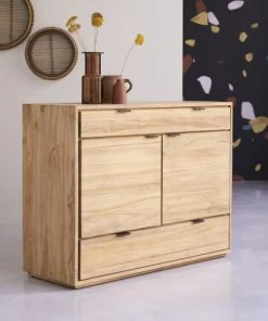 Tikamoon Buffet En Teck Massif 120 Cm 8 Tikamoon Buffet En Teck Massif 120 Cm -Boutique Belamp buffet en teck massif 120 cm 3