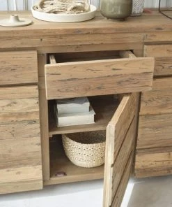 BOIS DESSUS BOIS DESSOUS Buffet En Teck Recyclé Massif 160 Cm -Boutique Belamp buffet en teck recycle massif 160 cm 2