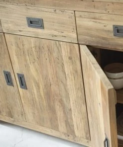 BOIS DESSUS BOIS DESSOUS Buffet En Teck Recyclé Massif 200 Cm -Boutique Belamp buffet en teck recycle massif 200 cm 5