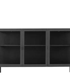 HOUSE NORDIC Buffet En Verre Et Métal L140cm Noir