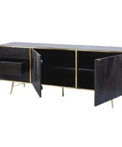 Maisons Du Monde Buffet Enfilade 2 Portes 3 Tiroirs En Manguier Massif Noir -Boutique Belamp buffet enfilade 2 portes 3 tiroirs en manguier massif noir 1000 6 31 176126 10
