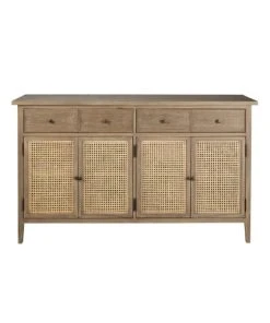 Maisons Du Monde Buffet Enfilade 4 Portes Et 4 Tiroirs Cannage En Rotin