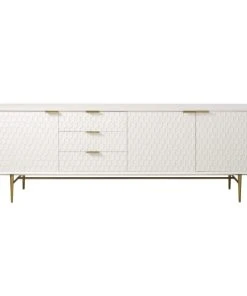 Maisons Du Monde Buffet Enfilade Vintage 3 Portes 3 Tiroirs Blanc