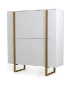 Tenzo Buffet Haut 8 Compartiments De Rangement Blanc -Boutique Belamp buffet haut 8 compartiments de rangement blanc 2