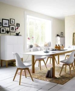 Meubles & Design Buffet Haut Design Scandinave Blanc -Boutique Belamp buffet haut design scandinave blanc 1