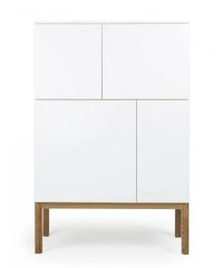 Meubles & Design Buffet Haut Design Scandinave Blanc -Boutique Belamp buffet haut design scandinave blanc 2