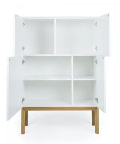 Meubles & Design Buffet Haut Design Scandinave Blanc -Boutique Belamp buffet haut design scandinave blanc 4