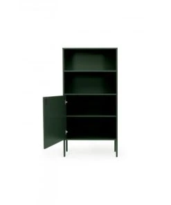 Tenzo Buffet Haut En Bois 1 Porte H152cm Vert Kaki -Boutique Belamp buffet haut en bois 1 porte h152cm vert kaki 4