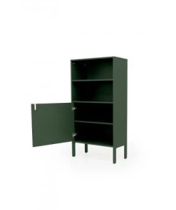 Tenzo Buffet Haut En Bois 1 Porte H152cm Vert Kaki -Boutique Belamp buffet haut en bois 1 porte h152cm vert kaki 5