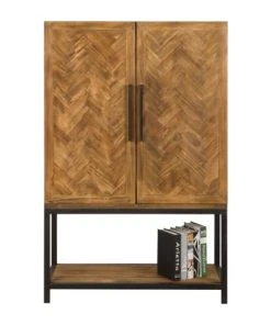 Rendez Vous Déco Buffet Haut En Bois De Cèdre Recyclé Et Métal -Boutique Belamp buffet haut en bois de cedre recycle et metal 3