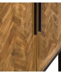 Rendez Vous Déco Buffet Haut En Bois De Cèdre Recyclé Et Métal -Boutique Belamp buffet haut en bois de cedre recycle et metal 4