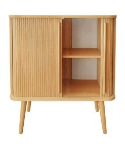 Woodman Buffet Haut En Bois H95cm Bois Clair -Boutique Belamp buffet haut en bois h95cm bois clair 2