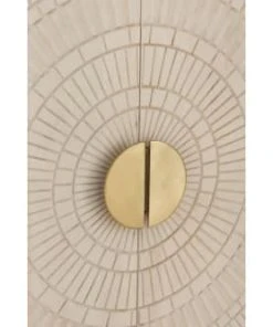 HELLIN Buffet Haut En Manguier Beige/or -Boutique Belamp buffet haut en manguier beige or 5