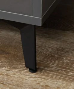 HOMCOM Buffet Haut Industriel Porte étagère Tiroir 3 Niches Gris -Boutique Belamp buffet haut industriel porte etagere tiroir 3 niches gris 5