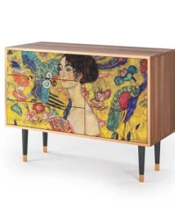 Storyz Buffet Jaune 3 Tiroirs Et 1 Porte L 115 Cm -Boutique Belamp buffet jaune 3 tiroirs et 1 porte l 115 cm 2