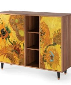 Storyz Buffet Jaune 3 Tiroirs Et 1 Porte L 125 Cm -Boutique Belamp buffet jaune 3 tiroirs et 1 porte l 125 cm 2