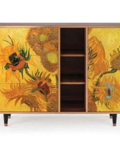 Storyz Buffet Jaune 3 Tiroirs Et 1 Porte L 125 Cm