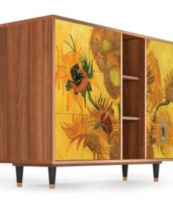 Storyz Buffet Jaune 3 Tiroirs Et 1 Porte L 125 Cm -Boutique Belamp buffet jaune 3 tiroirs et 1 porte l 125 cm 3