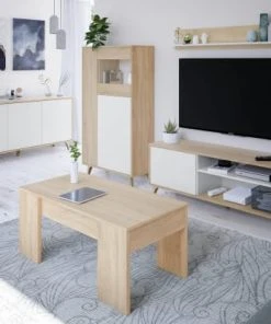 Dmora Buffet Moderne 3 Portes Effet Bois Et Blanc 9 Dmora Buffet Moderne 3 Portes Effet Bois Et Blanc -Boutique Belamp buffet moderne 3 portes effet bois et blanc 3