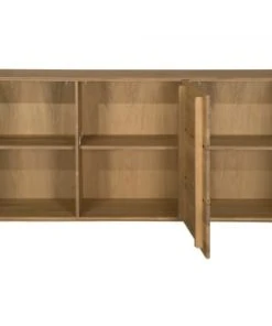 HELLIN Buffet Moderne En Bois De Chêne Massif Naturel 3 Portes L180 -Boutique Belamp buffet moderne en bois de chene massif naturel 3 portes l180 5