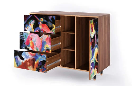 Storyz Buffet Multicolore 3 Tiroirs Et 1 Porte L 125 Cm 6 Storyz Buffet Multicolore 3 Tiroirs Et 1 Porte L 125 Cm – Image 6