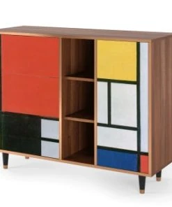 Storyz Buffet Multicolore 3 Tiroirs Et 1 Porte L 125 Cm -Boutique Belamp buffet multicolore 3 tiroirs et 1 porte l 125 cm 7