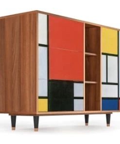 Storyz Buffet Multicolore 3 Tiroirs Et 1 Porte L 125 Cm -Boutique Belamp buffet multicolore 3 tiroirs et 1 porte l 125 cm 8