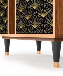 Storyz Buffet Noir 3 Portes L 94 Cm -Boutique Belamp buffet noir 3 portes l 94 cm 4