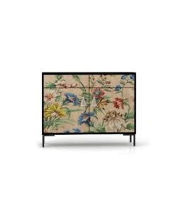 RNT By Really Nice Things Buffet En Pin Massif 2 Portes Et 2 Tiroirs Imprimé Floral -Boutique Belamp buffet pin massif 2 portes et 2 tiroirs imprime floral amazonia