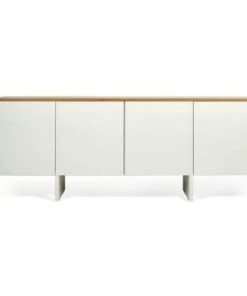 TEMAHOME Buffet Placage Noyer Et Blanc Laqué -Boutique Belamp buffet placage chene naturel et blanc laque edge