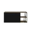 TEMAHOME Buffet Placage Noyer Et Noir Laqué