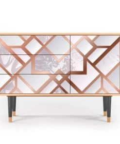 Storyz Buffet Rose Clair 3 Tiroirs Et 1 Porte L 115 Cm