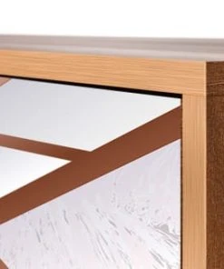 Storyz Buffet Rose Clair 3 Tiroirs Et 1 Porte L 115 Cm -Boutique Belamp buffet rose clair 3 tiroirs et 1 porte l 115 cm 4