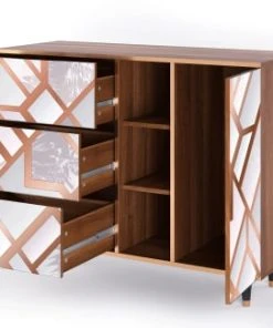 Storyz Buffet Rose Clair 3 Tiroirs Et 1 Porte L 125 Cm 11 Storyz Buffet Rose Clair 3 Tiroirs Et 1 Porte L 125 Cm -Boutique Belamp buffet rose clair 3 tiroirs et 1 porte l 125 cm 4