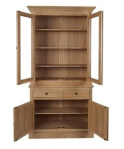 HELLIN Buffet Vaisselier En Chêne 2 Portes Vitrées 2 Tiroirs 2 Portes Bois 10 HELLIN Buffet Vaisselier En Chêne 2 Portes Vitrées 2 Tiroirs 2 Portes Bois -Boutique Belamp buffet vaisselier en chene 2 portes vitrees 2 tiroirs 2 portes bois 4