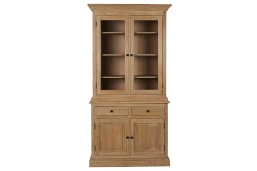 HELLIN Buffet Vaisselier En Chêne 2 Portes Vitrées 2 Tiroirs 2 Portes Bois 1 HELLIN Buffet Vaisselier En Chêne 2 Portes Vitrées 2 Tiroirs 2 Portes Bois