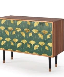 Storyz Buffet Vert Et Jaune 2 Tiroirs Et 2 Portes L 115 Cm -Boutique Belamp buffet vert et jaune 2 tiroirs et 2 portes l 115 cm 2