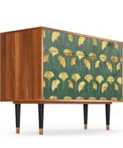 Storyz Buffet Vert Et Jaune 2 Tiroirs Et 2 Portes L 115 Cm -Boutique Belamp buffet vert et jaune 2 tiroirs et 2 portes l 115 cm 3