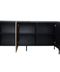 CONCEPT USINE Buffet Vintage En Bois Clair Et 3 Placards -Boutique Belamp buffet vintage en bois clair et 3 placards 2