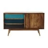 Maisons Du Monde Buffet Vintage En Manguier Bleu