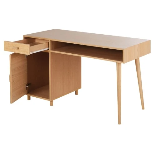 Maisons Du Monde Bureau 1 Tiroir 1 Niche Beige 2 Maisons Du Monde Bureau 1 Tiroir 1 Niche Beige – Image 2