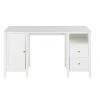 Maisons Du Monde Bureau 2 Tiroirs 1 Niche 1 Porte Blanc