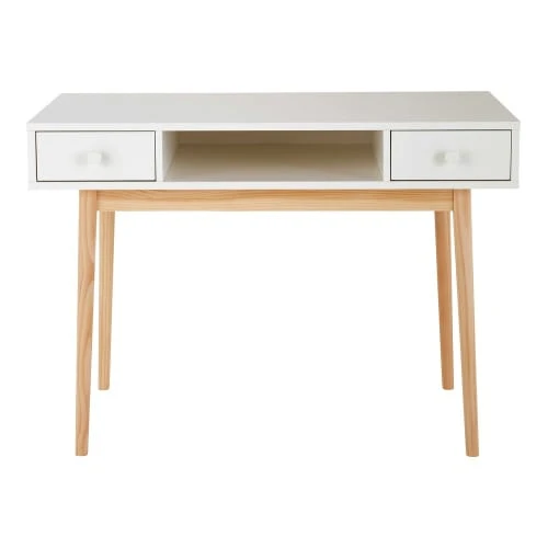 Maisons Du Monde Bureau 2 Tiroirs Blanc 1 Maisons Du Monde Bureau 2 Tiroirs Blanc