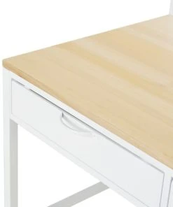 Maisons Du Monde Bureau 2 Tiroirs Blanc Et Beige -Boutique Belamp bureau 2 tiroirs blanc et beige 1000 14 38 225825 3