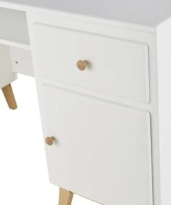 Maisons Du Monde Bureau 4 Tiroirs 1 Porte 1 Niche Blanc -Boutique Belamp bureau 4 tiroirs 1 porte 1 niche blanc 1000 4 2 226240 3