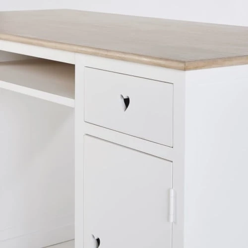 Maisons Du Monde Bureau 4 Tiroirs 1 Porte Blanc 5 Maisons Du Monde Bureau 4 Tiroirs 1 Porte Blanc – Image 5