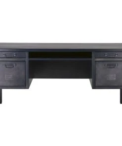 Maisons Du Monde Bureau 4 Tiroirs En Métal Gris