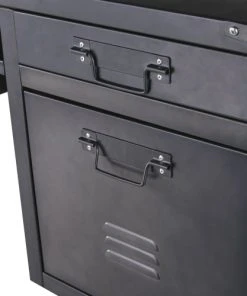 Maisons Du Monde Bureau 4 Tiroirs En Métal Gris -Boutique Belamp bureau 4 tiroirs en metal gris 1000 3 11 206077 3