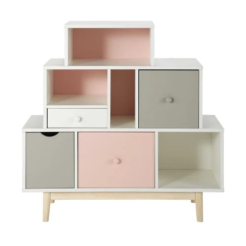 Maisons Du Monde Cabinet De Rangement 4 Tiroirs Blanc, Rose Et Gris 1 Maisons Du Monde Cabinet De Rangement 4 Tiroirs Blanc, Rose Et Gris